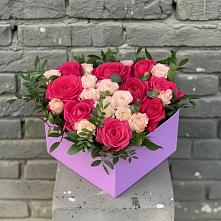 Цветочная композиция из Розы в коробке в Советской Ставропольского края