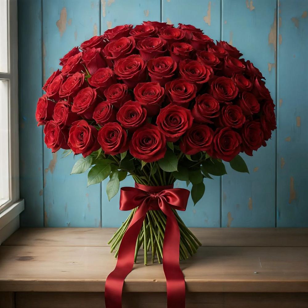 Букет Красные розы Блэк Меджик в Советской Ставропольского края