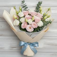 Букет цветов из:  Лизиантусы в Советской Ставропольского края