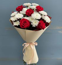 Букет цветов из:  Розы и Хризантемы #REPLACE_PRED# Советской Ставропольского края