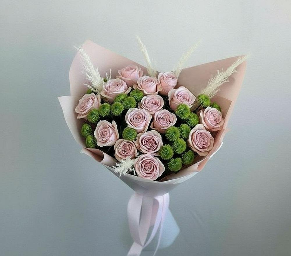 Букет цветов из: Розы и Хризантемы в Советской Ставропольского края