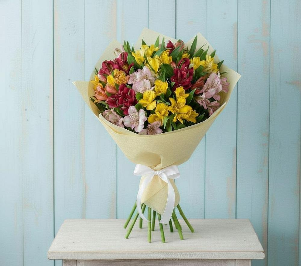 Букет цветов из: Альстромерии в Советской Ставропольского края