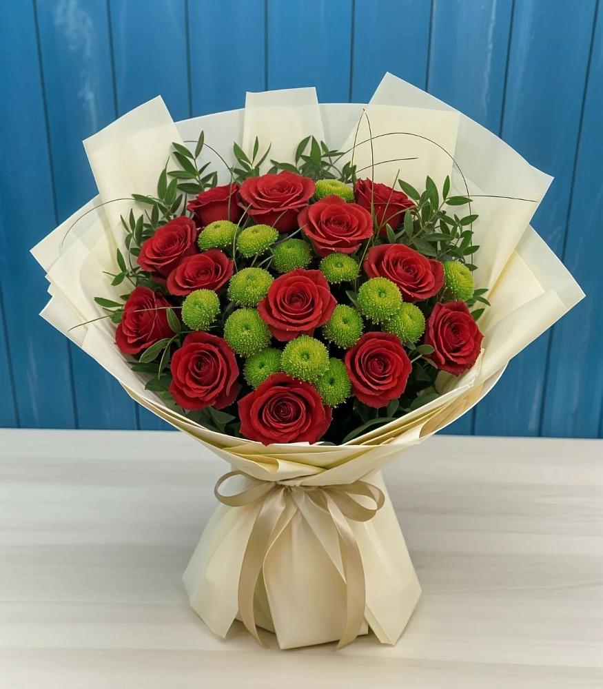 Букет цветов из: Розы и Хризантемы в Советской Ставропольского края