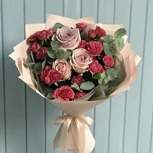Букет цветов из:  Гвоздики и Розы в Советской Ставропольского края