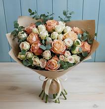 Букет цветов из:  Альстромерии и Розы в Советской Ставропольского края